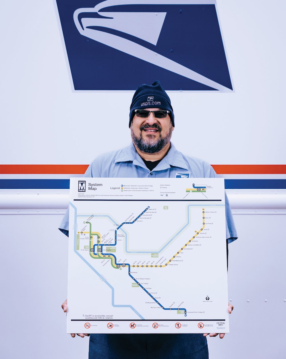 Putting His Stamp on Maps - Michael Calcagno and SacRT - Sactown Magazine