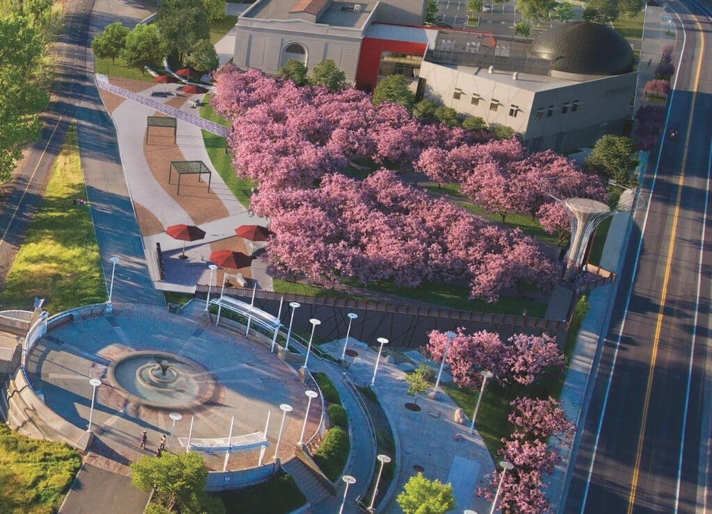 Hanami Line aerial view rendering