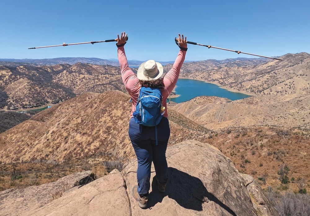 Felicia Leo Kemp overlooking a cliff