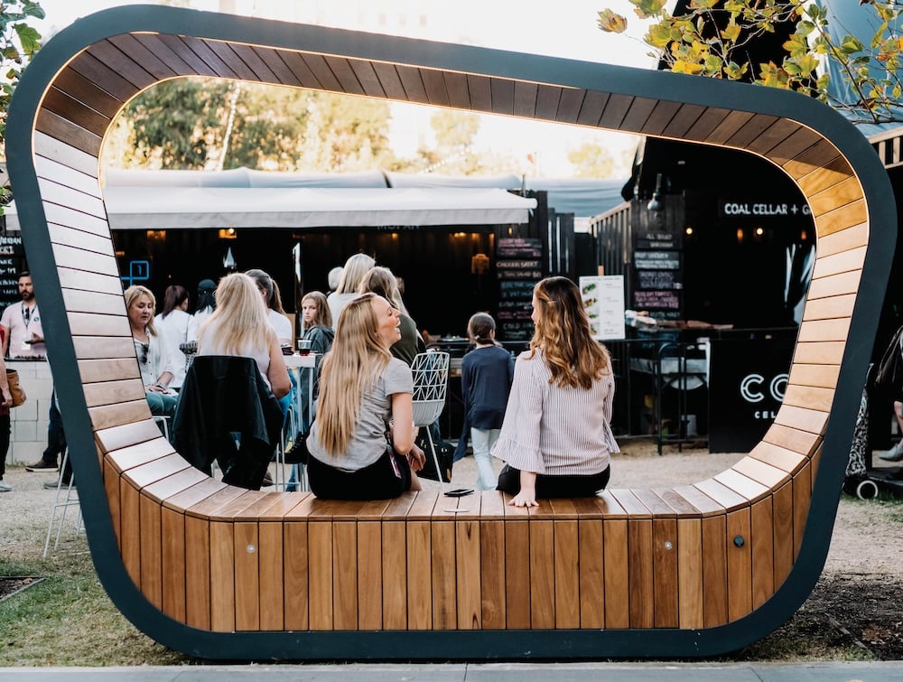 The solar-powered Sedi Connect smart bench