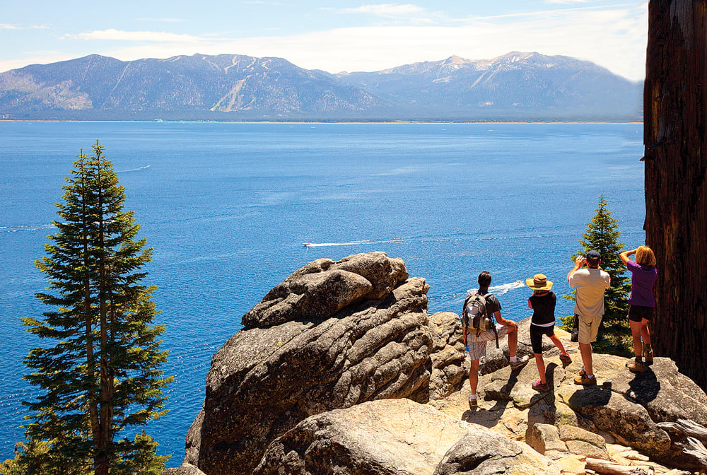 Tote Bag of Sandy beach on Redfish Lake in a valley north of Sun