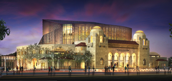 Tobin Center Front Dusk