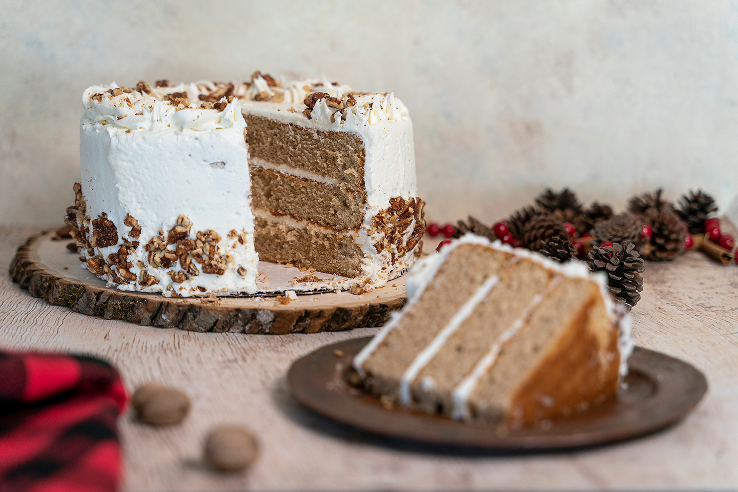 Eggnog Cake with Rum Simple Syrup and Eggnog Frosting San Diego Home