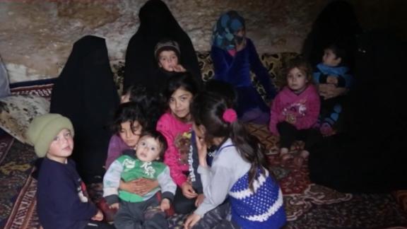 Syrian Children Living In Cave