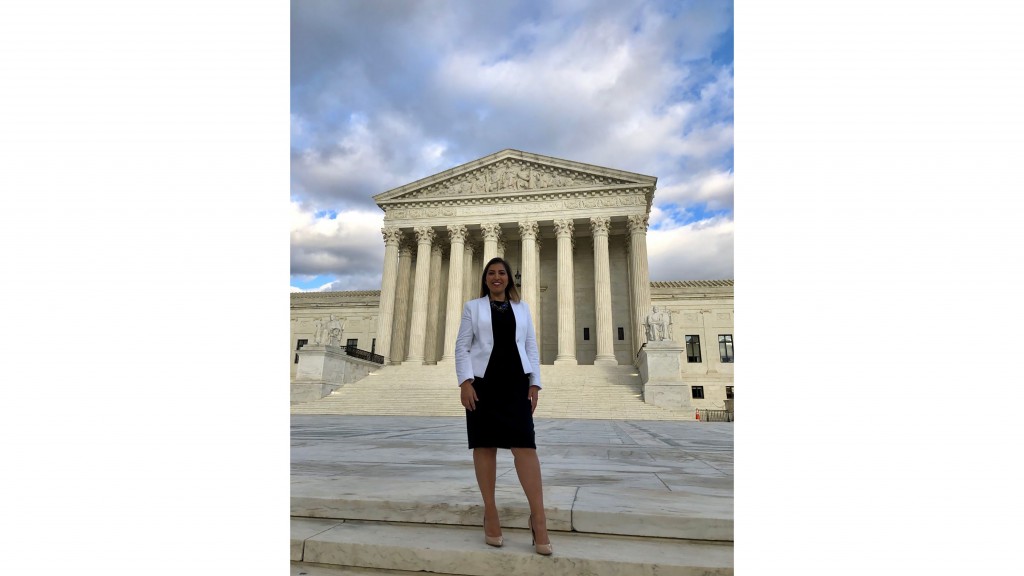Fernandez Posing In Front Of The Supreme Court Courtesy Eliana Fernandez