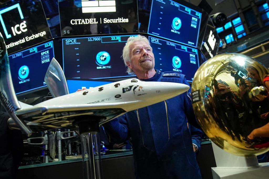 Sir Richard Branson Rings Opening Bell As Virgin Galactic Holdings Joins Nyse