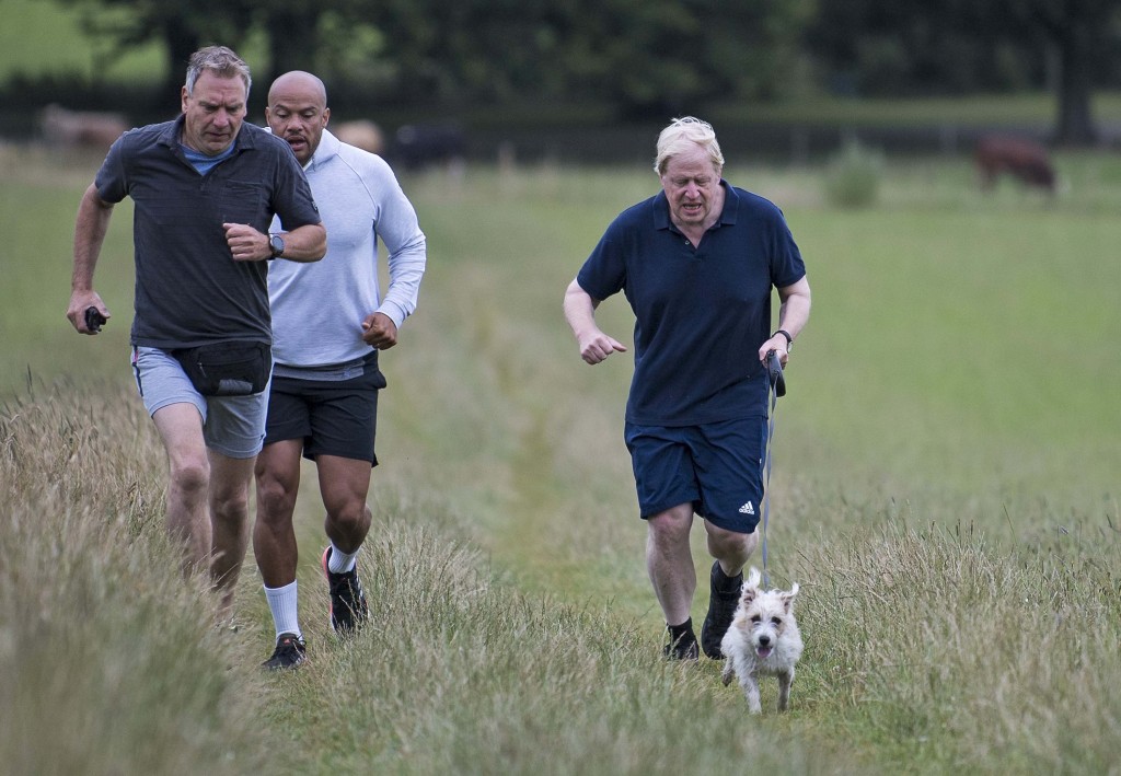 *** Exclusive *** Boris Johnson Seen Running To Lose Weight