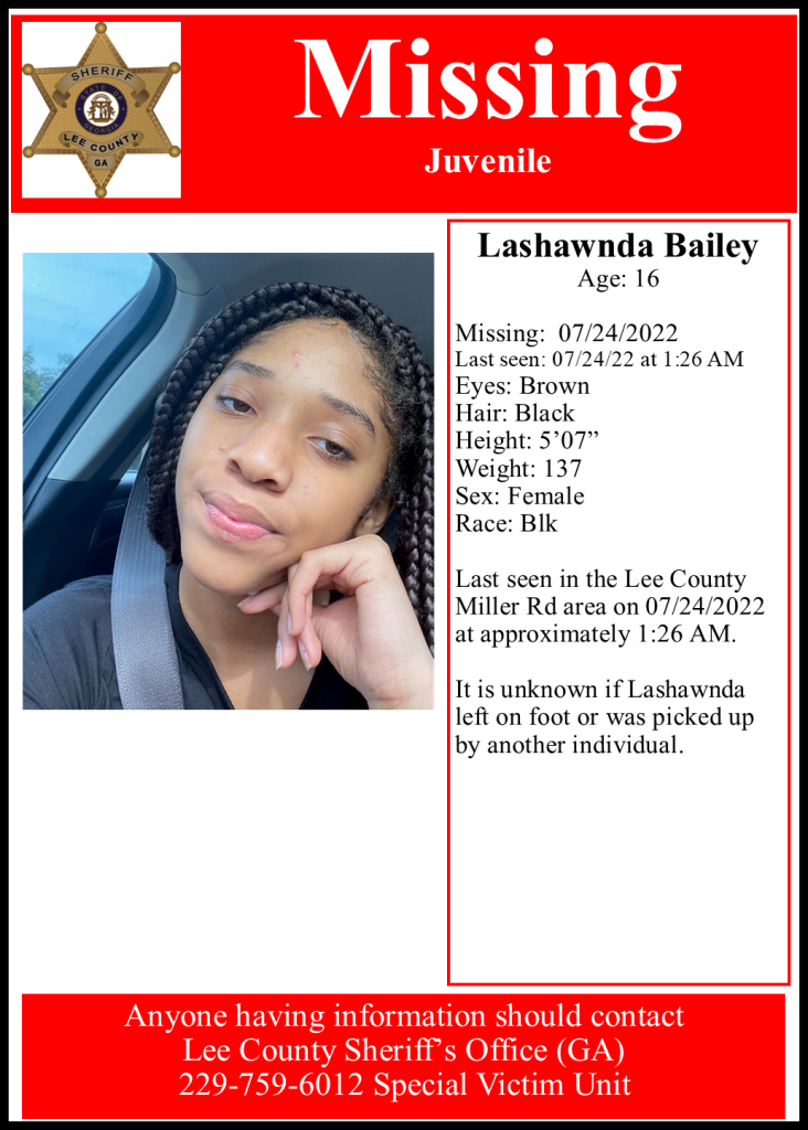 Missing Juvenile Lashawnda