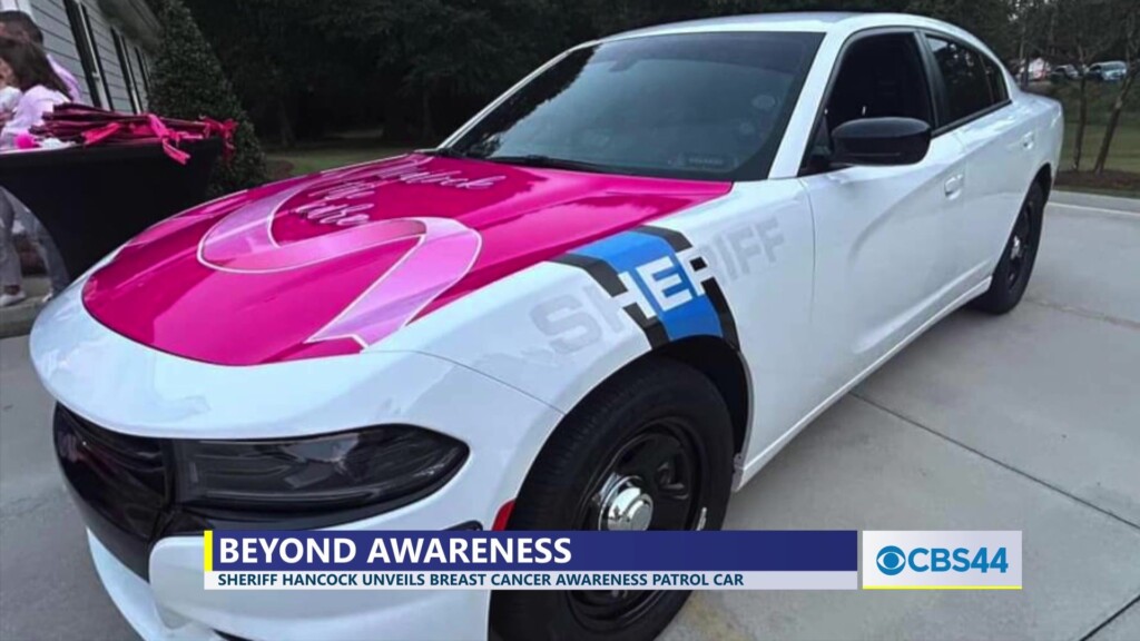 Crisp Co. Sheriff Hancock Unveils Breast Cancer Awareness Patrol Car