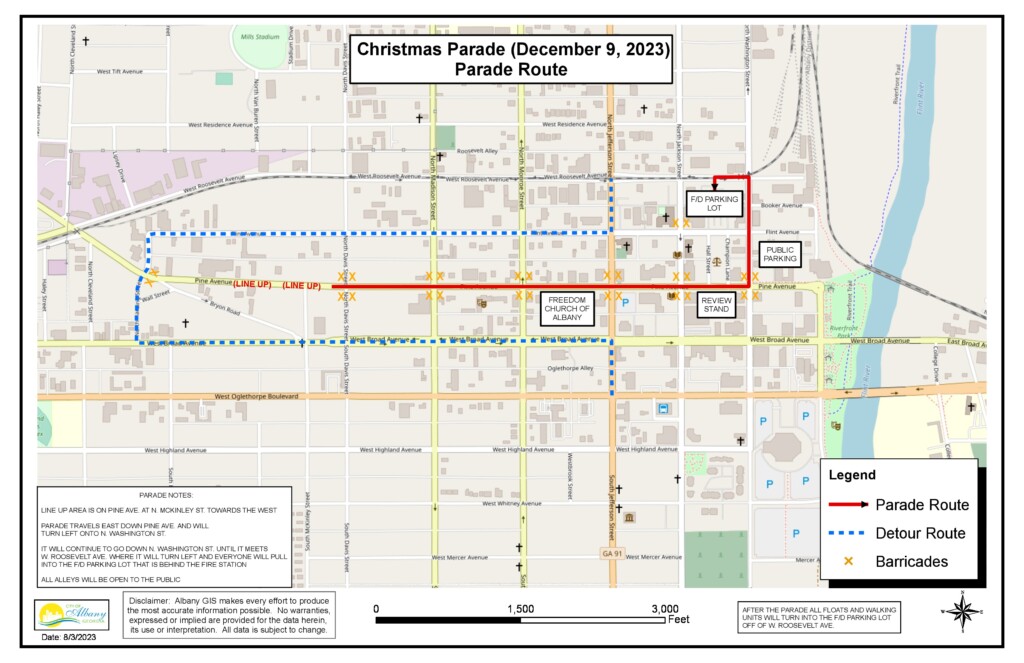 12 7 23 Press Release Christmas Parade Road Closures 1