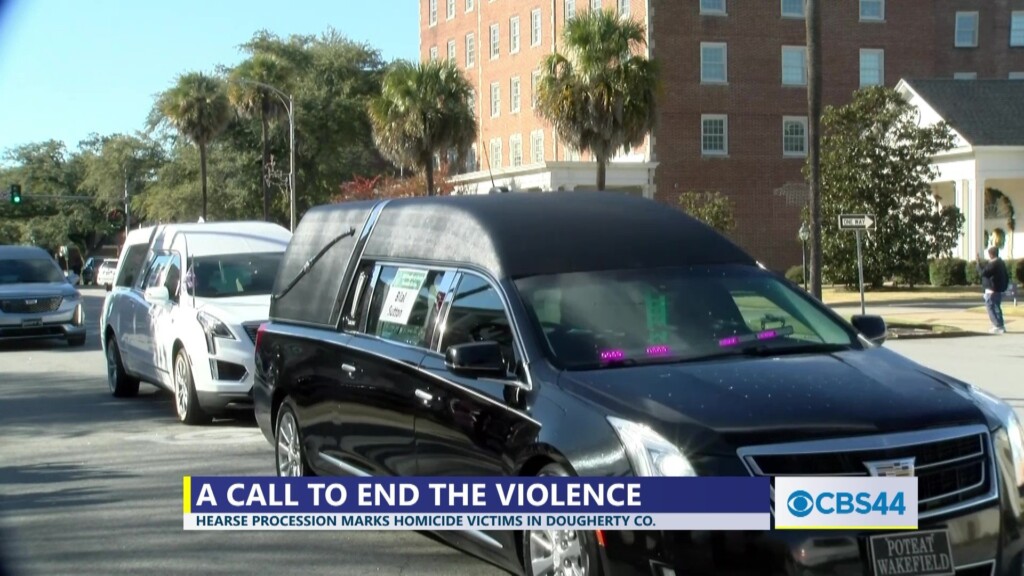 Dougherty Co. Coroner Fowler, Albany City Officials Hold Processional Of Hearses Spreading A Message Hoping To End The Violence