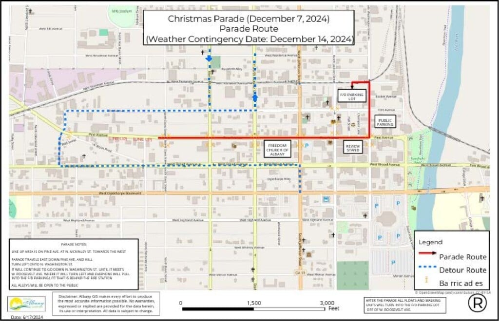 12 5 24 Press Release Christmas Parade Road Closures 1