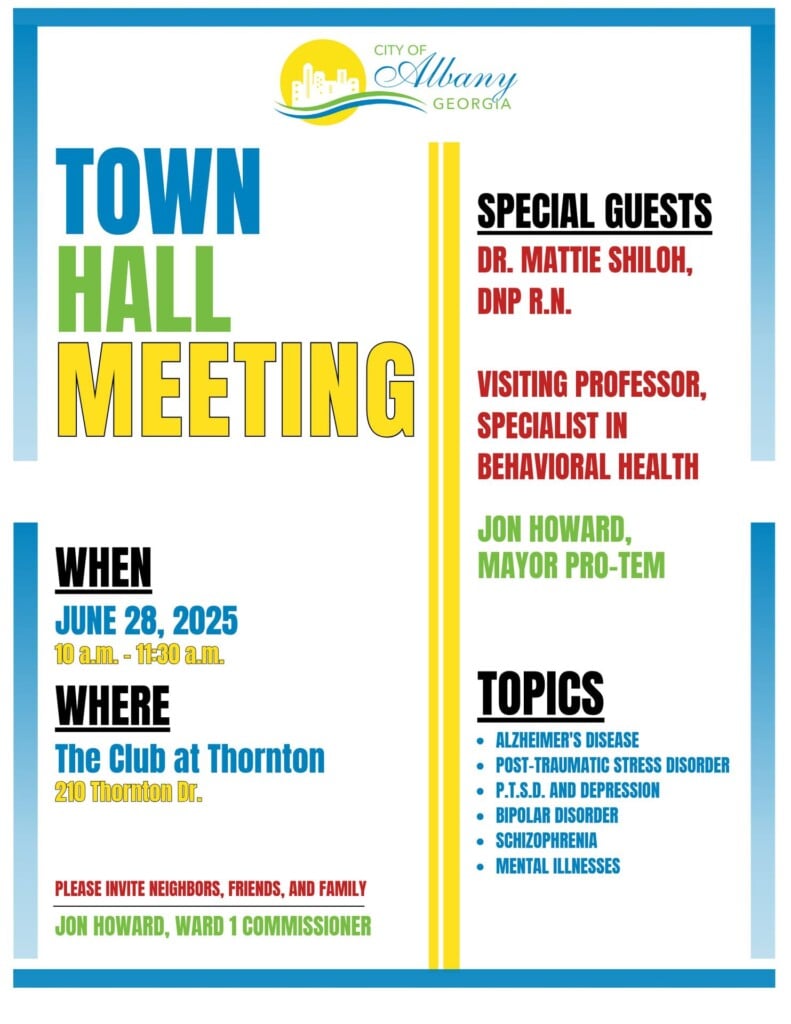 City Of Albany Ward 1 Commissioner Jon Howard Town Hall Meeting June 28th