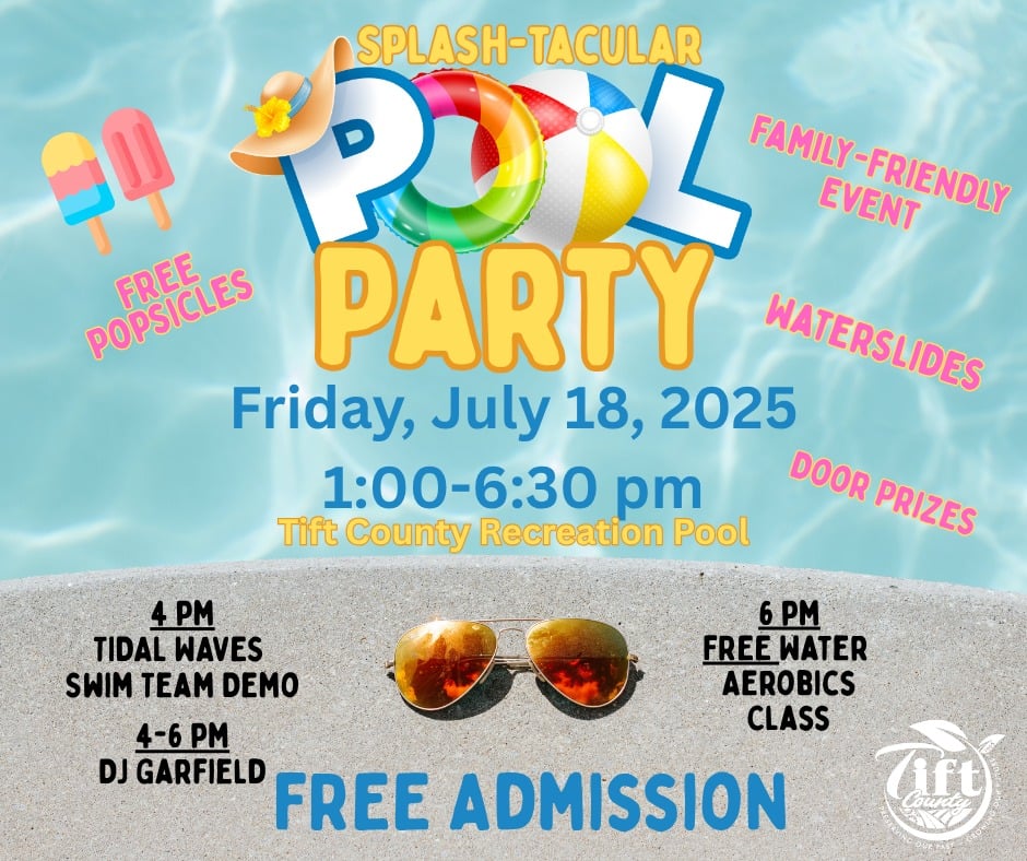 Tift County Recreation Departments Splash Tacular Pool Party This Friday July 18