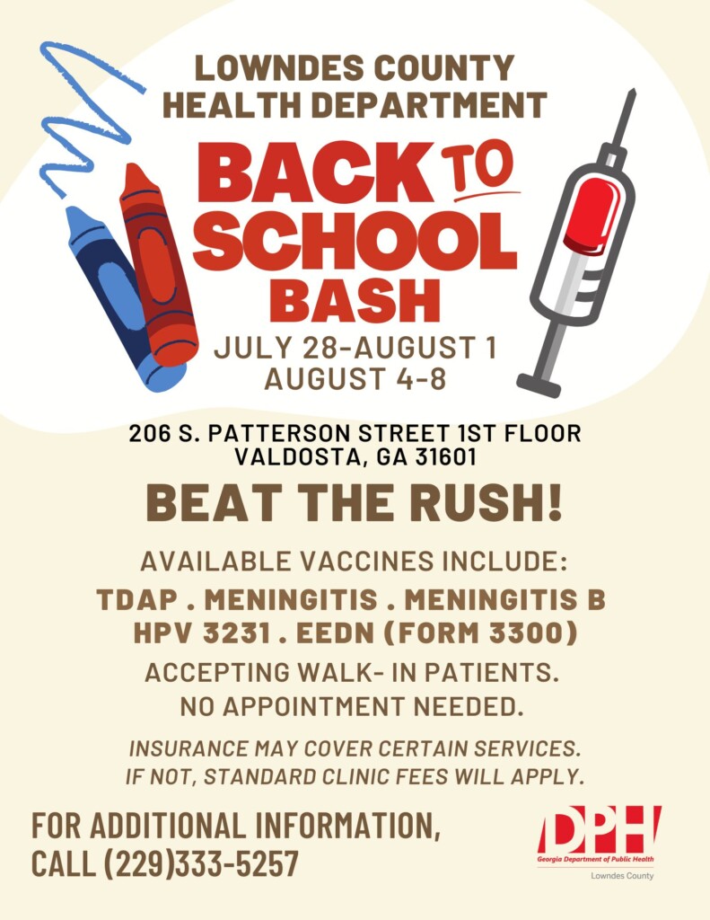 Lowndes County Health Department Back To School Bash