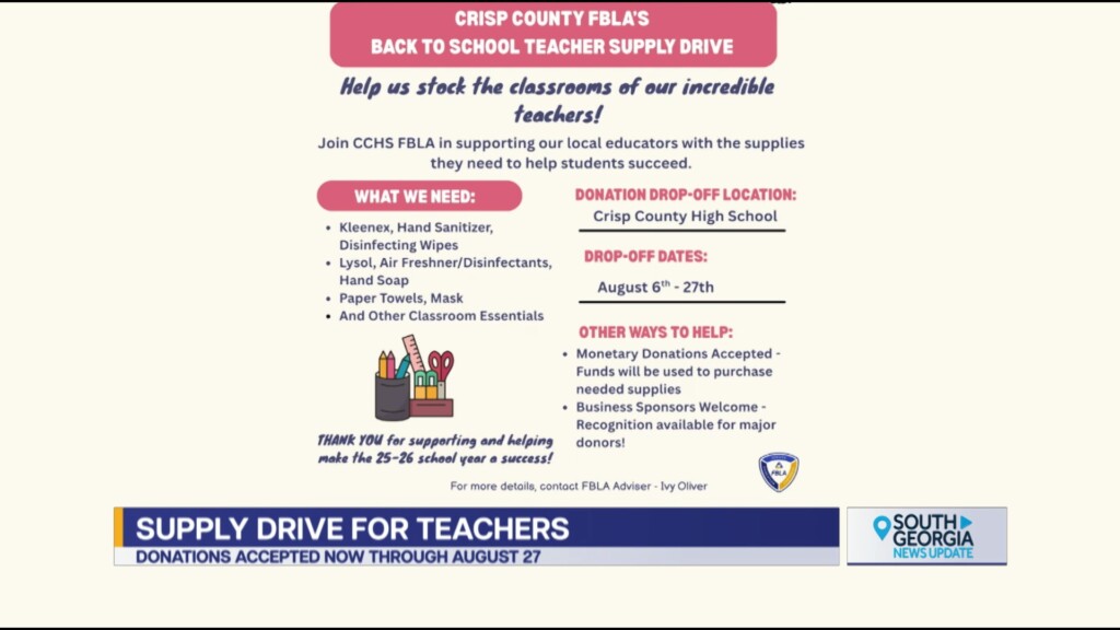 Crisp High Fbla Back To School Teacher Supply Drive