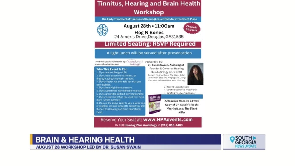 Hearing Plus Audiology Douglas Tinnitus Hearing And Brain Health Workshop