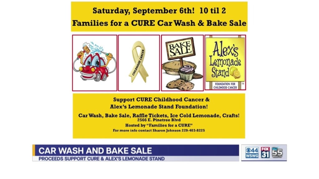 Families For A Cure Car Wash & Bake Sale Childhood Cancer Awareness