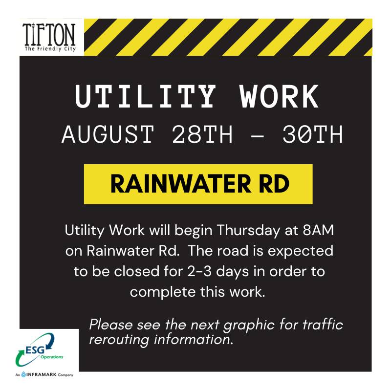 Rainwater Rd Road Closure