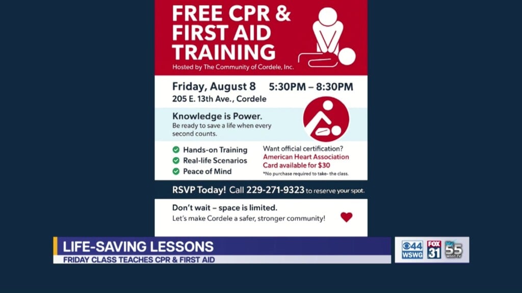 The Community Of Cordele Free Cpr & First Aid Training