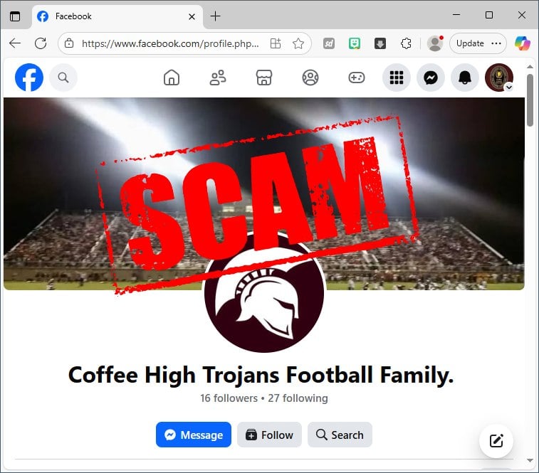 Coffee High Trojans Football Family