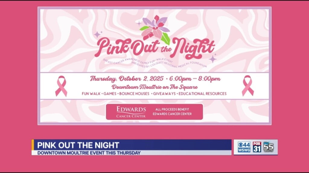 Downtown Moultrie Pink Out The Night Breast Cancer Awareness