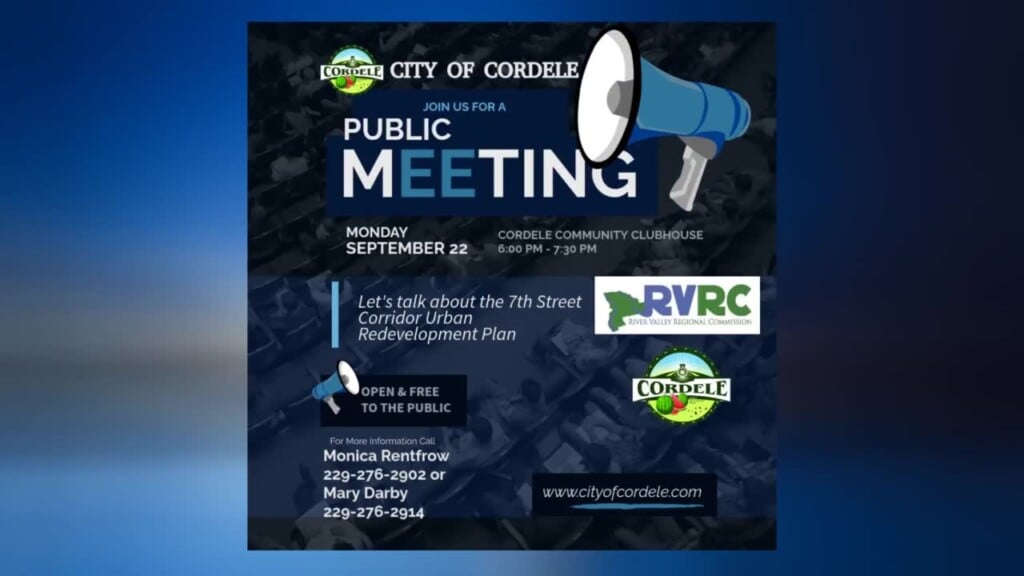 City Of Cordele Public Meeting 7th Street Corridor Urban Redevelopment Plan