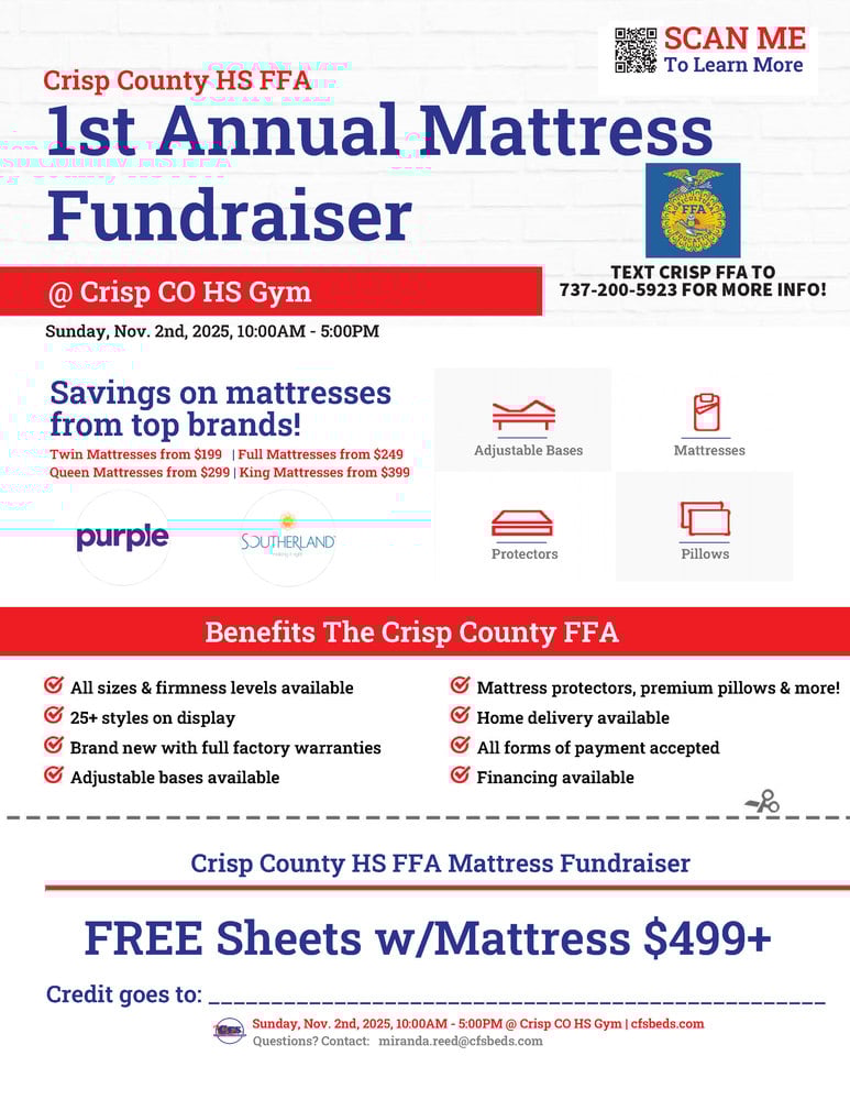 Cchs Ffa Hosts First Ever Mattress Fundraiser