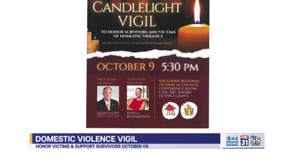 Tifton Candlelight Vigil Domestic Violence Awareness