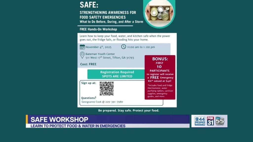 Tifton Free Food Safety Workshop For Families