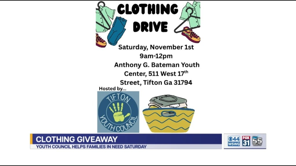 Tifton Youth Council Free Clothing Drive Bateman Youth Center