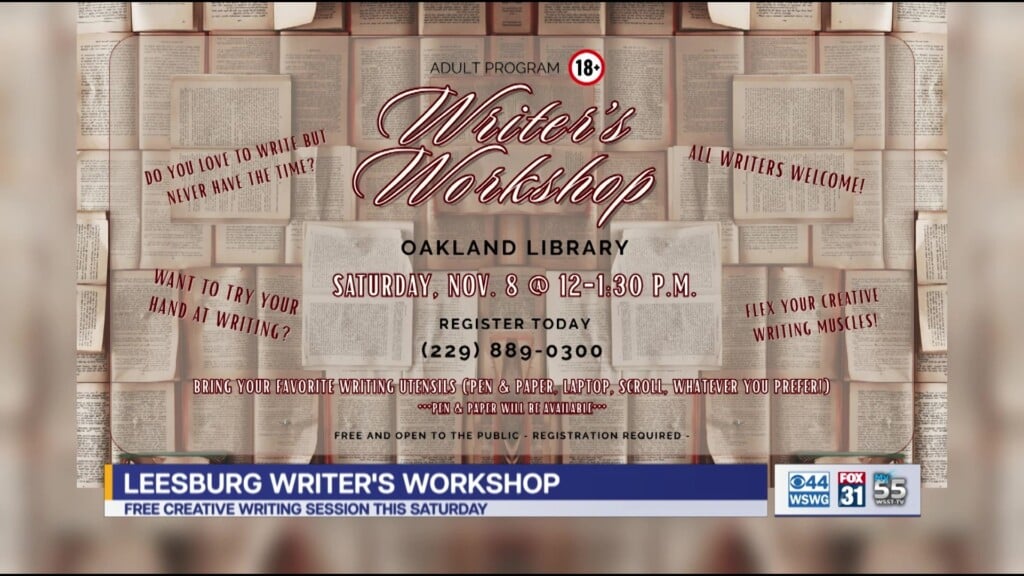 Oakland Library Adult Writer's Workshop In Leesburg
