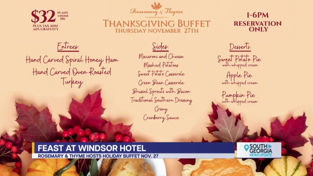 Classic Thanksgiving Buffet At Windsor Hotel Americus