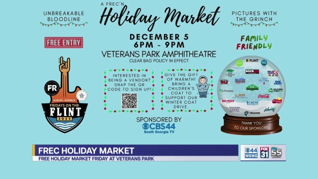 Fridays On The Flint Frec Holiday Market Dec 5th