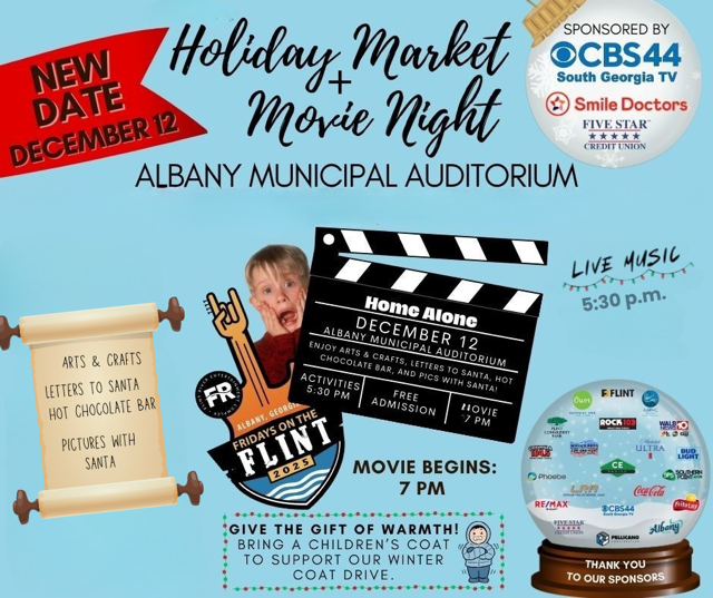 Holiday Movie Night Flyer