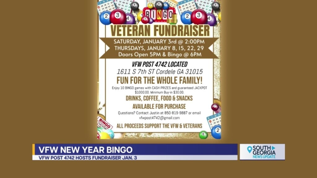 Cordele Vfw Post 4742 New Year Veteran Fundraiser Bingo