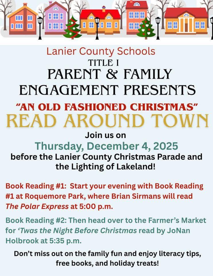 Lanier County Schools Title I Parent Family Engagement Presents An Old Fashioned Christmasread Around Town