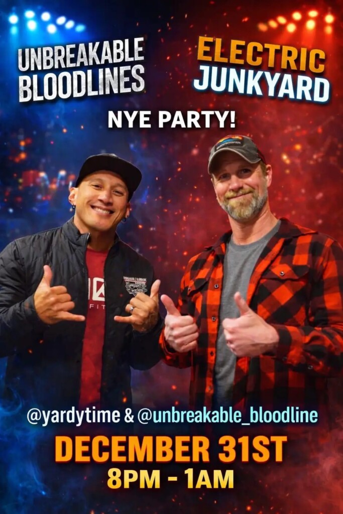 Merry Acres Event Center Unbreakable Bloodline Electric Junkyard New Years Eve Celebration