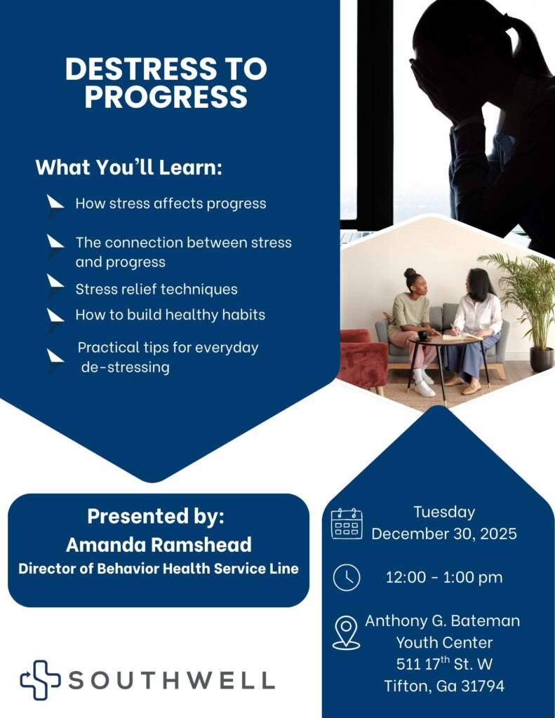 Destress To Progress Graphic