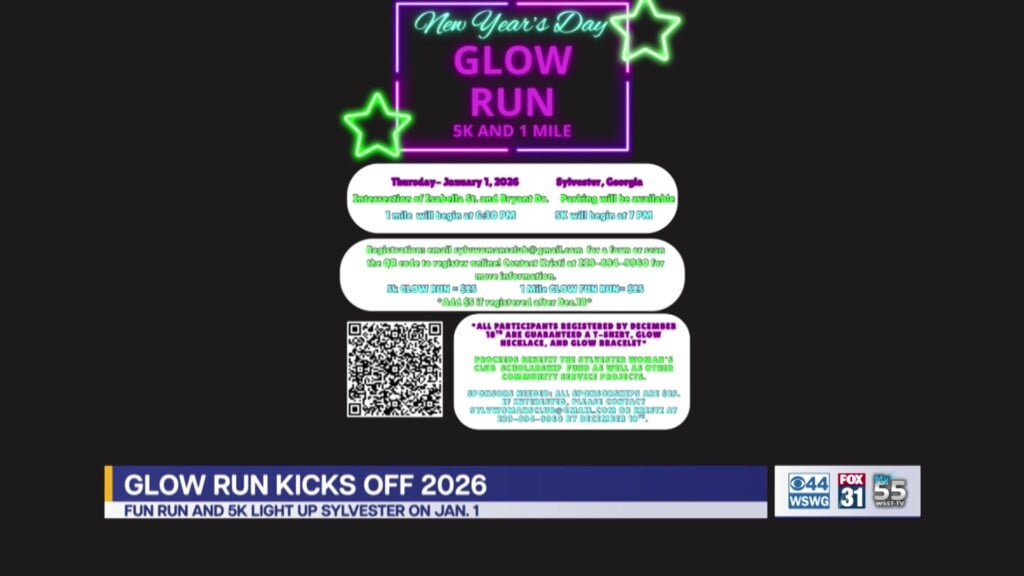 Sylvester Woman’s Club New Year’s Day Glow Run