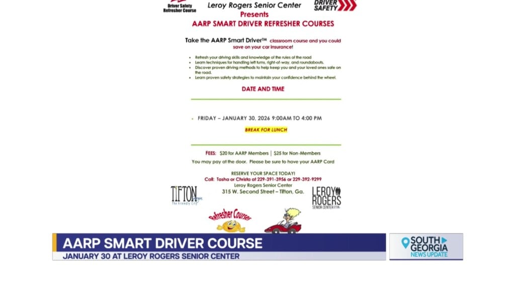 Leroy Rogers Senior Center Tifton Aarp Smart Driver Refresher Course