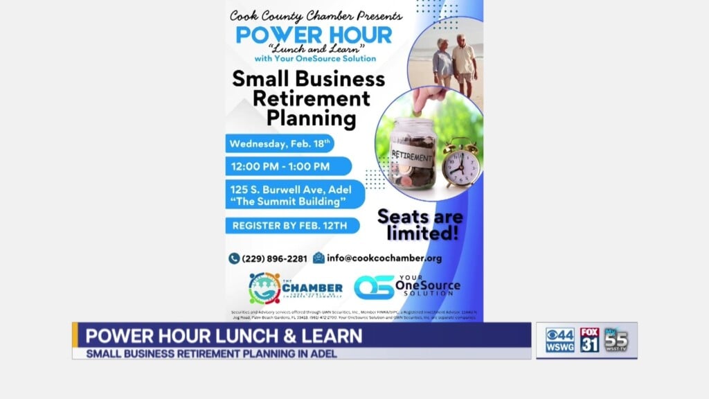 Cook Co Chamber Power Hour Retirement Planning Lunch & Learn