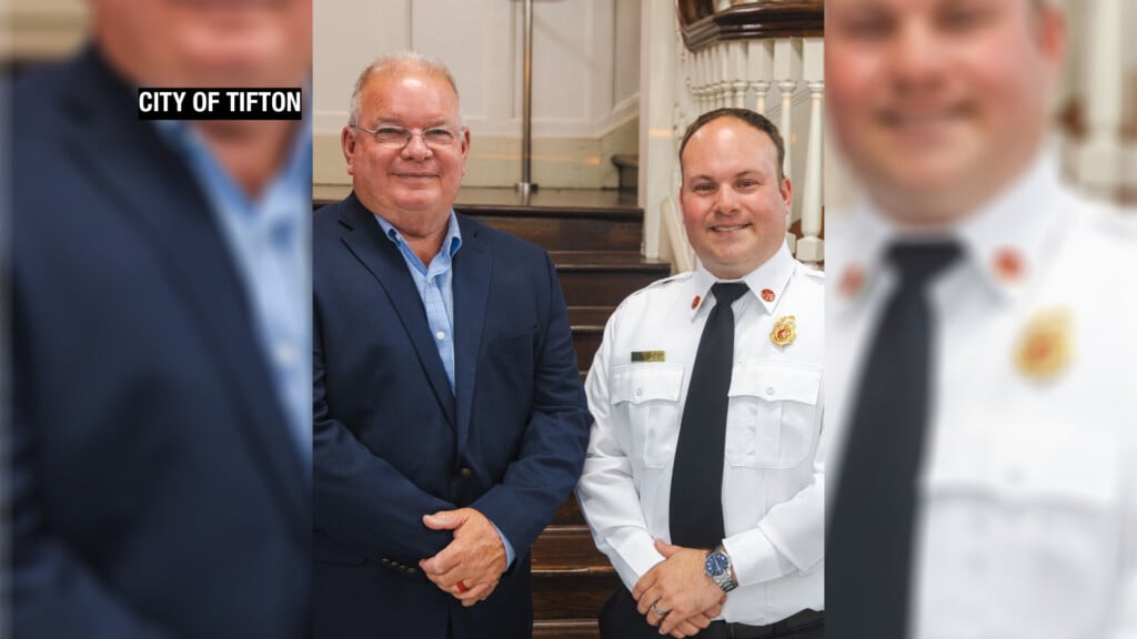 City Manager Bobby Roho Bennett Fire Chief Kiefer Daughtry