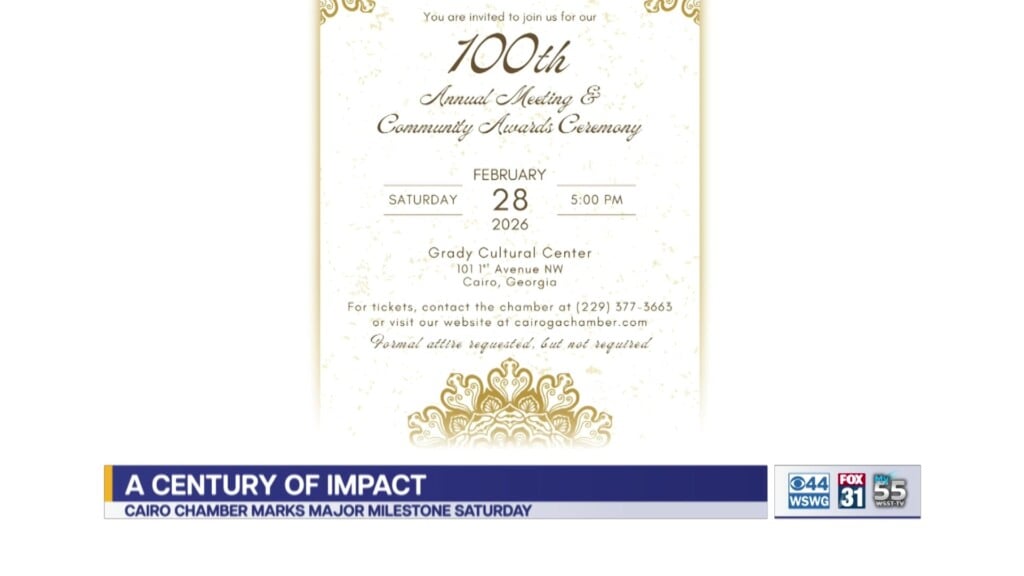 Cairo Grady County Chamber Of Commerce Celebrates Century Of Service At Its 100th Annual Meeting And Community Awards Ceremony