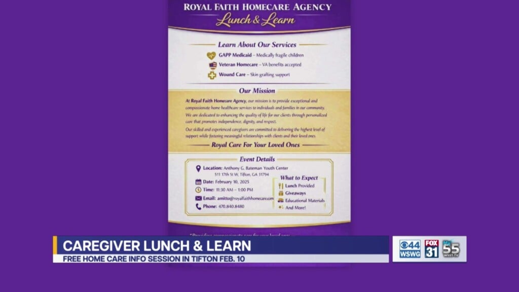 Royal Faith Healthcare Agency Lunch & Learn For Caregivers