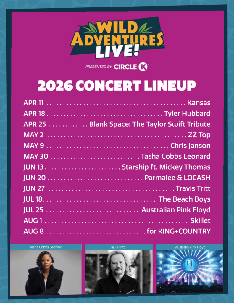 Wild Adventures Live Concert Lineup