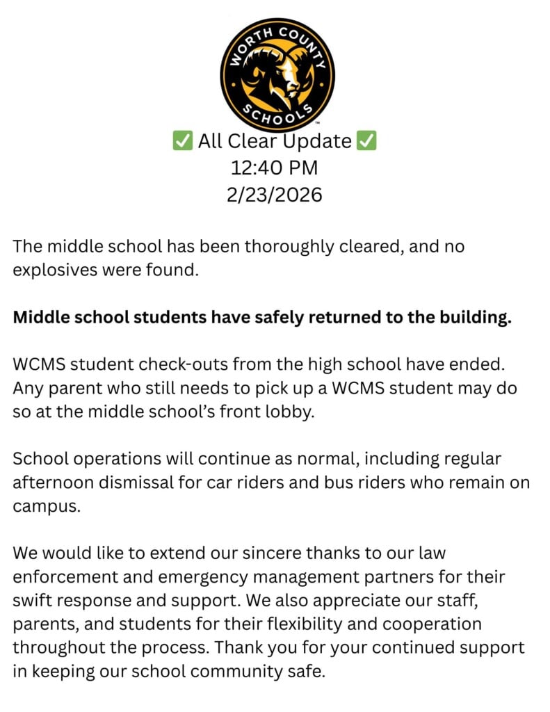 Worth Co Middle All Clear 2 23