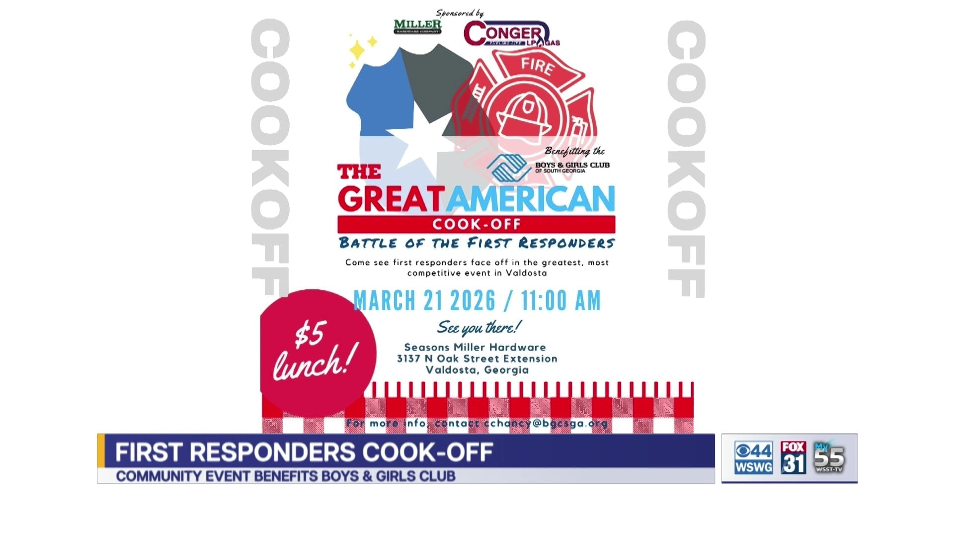 First responders face off at Great American Cook-Off in Valdosta March 21
