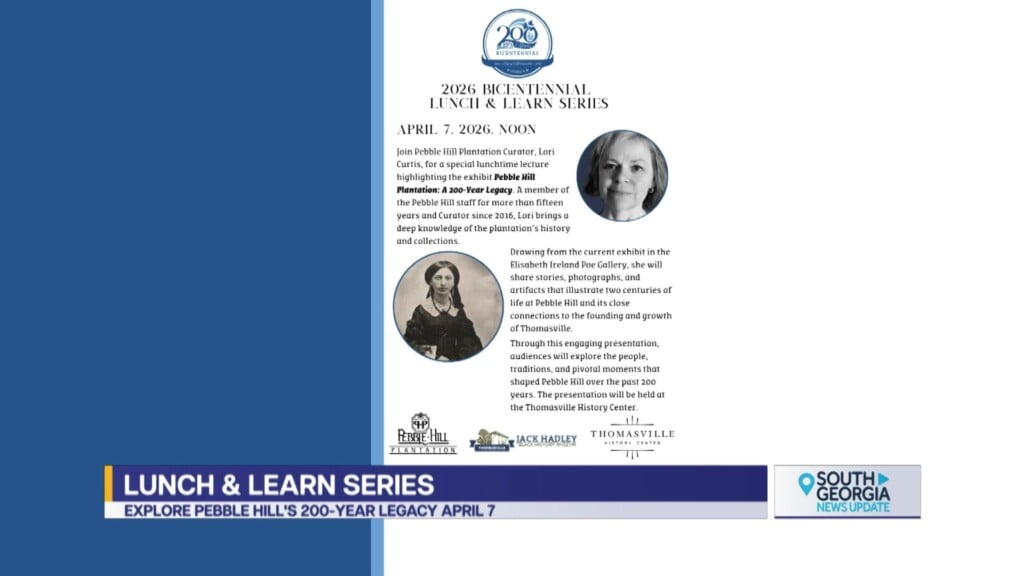 Thomasville Bicentennial Lunch And Learn Pebble Hill Plantation, A 200 Year Legacy
