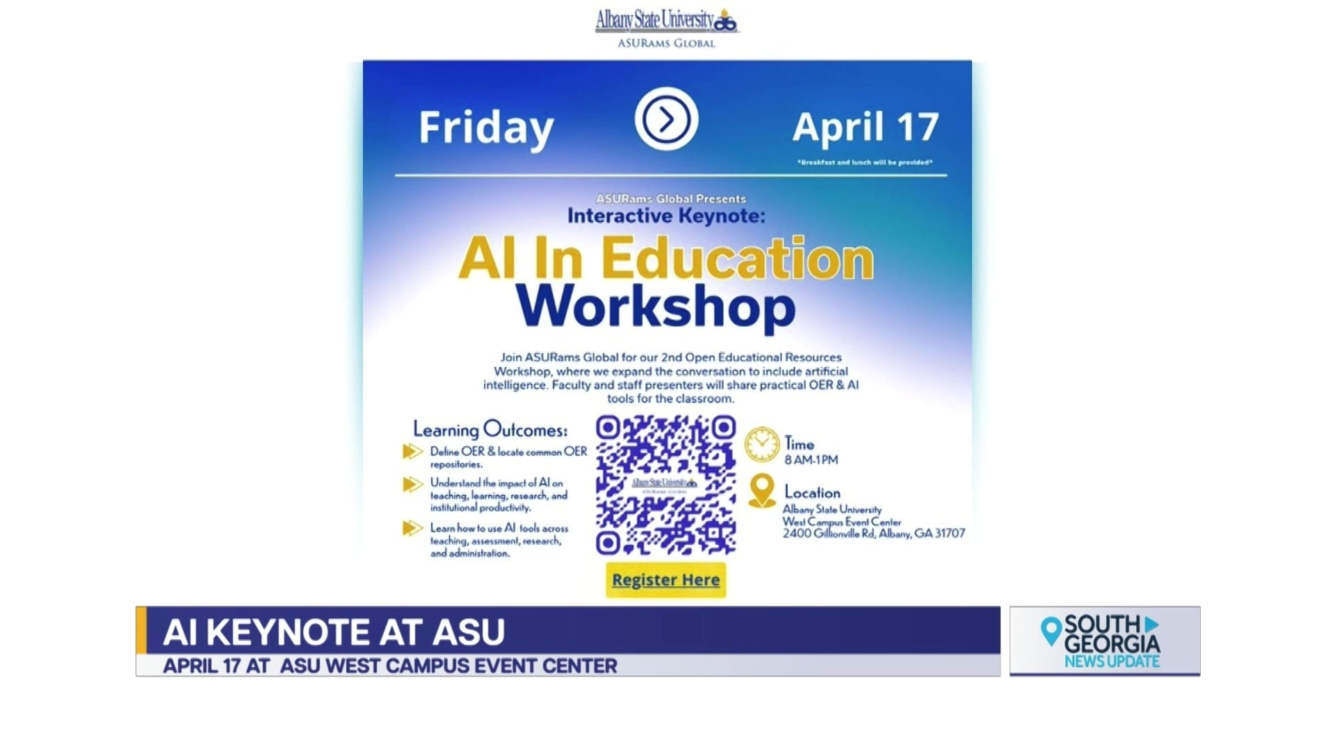 Albany State to host ‘AI in Education’ keynote April 17